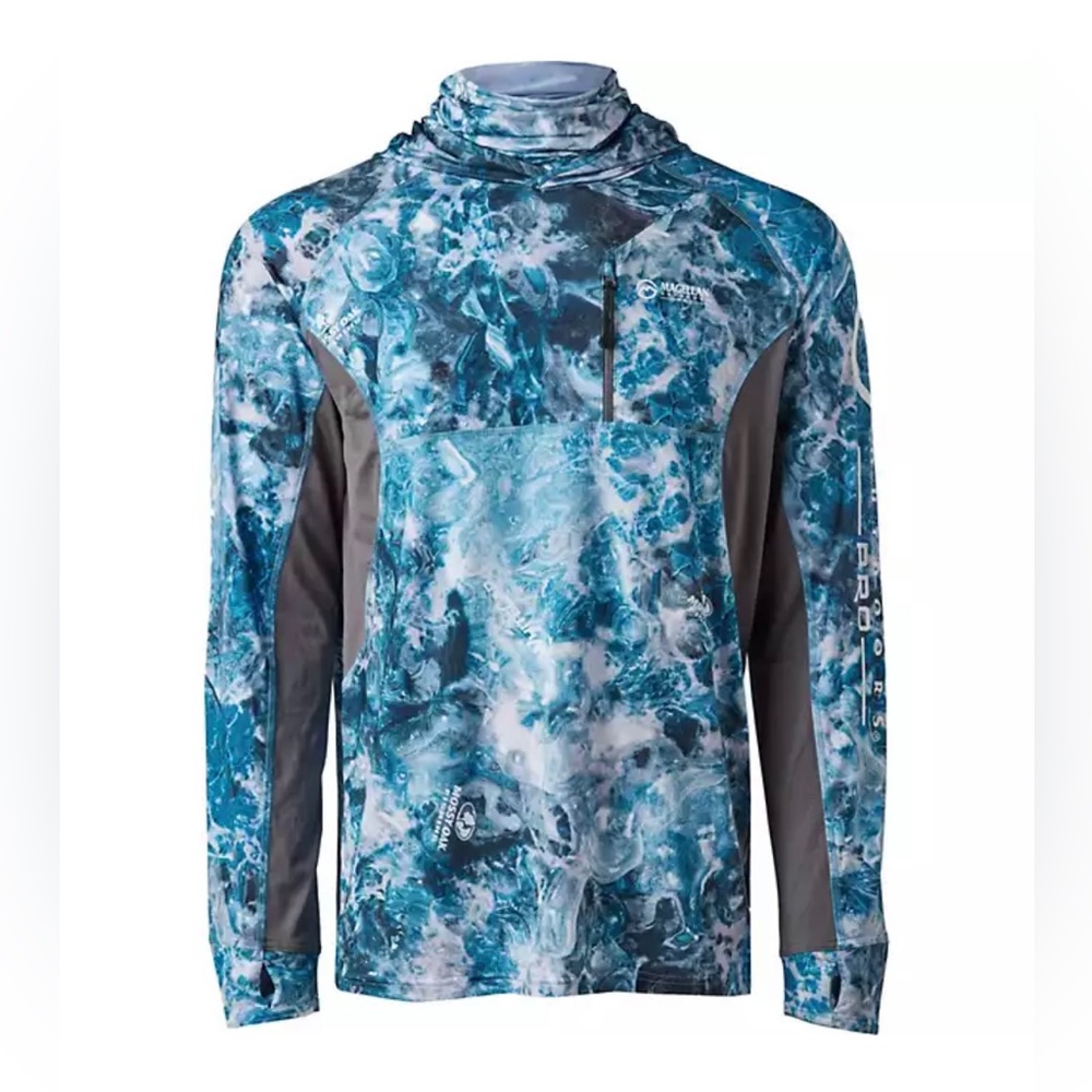 Magellan Outdoors Men's Pro Angler Mossy Oak WhiteCap Gaiter Hoodie